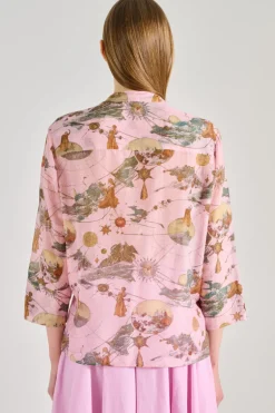 Balia8 blusa tessuto rosa