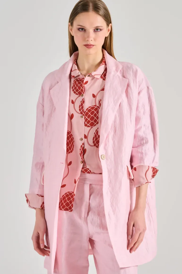 Balia8 cappotto tessuto rosa