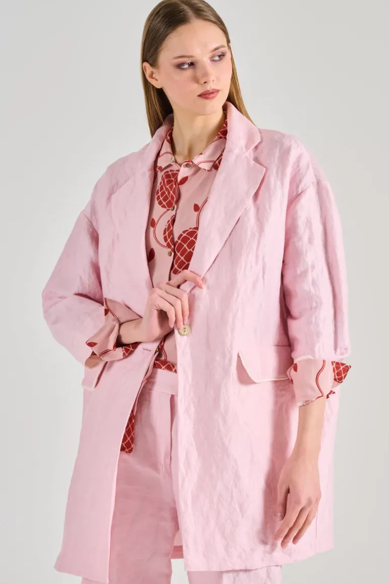 Balia8 cappotto tessuto rosa