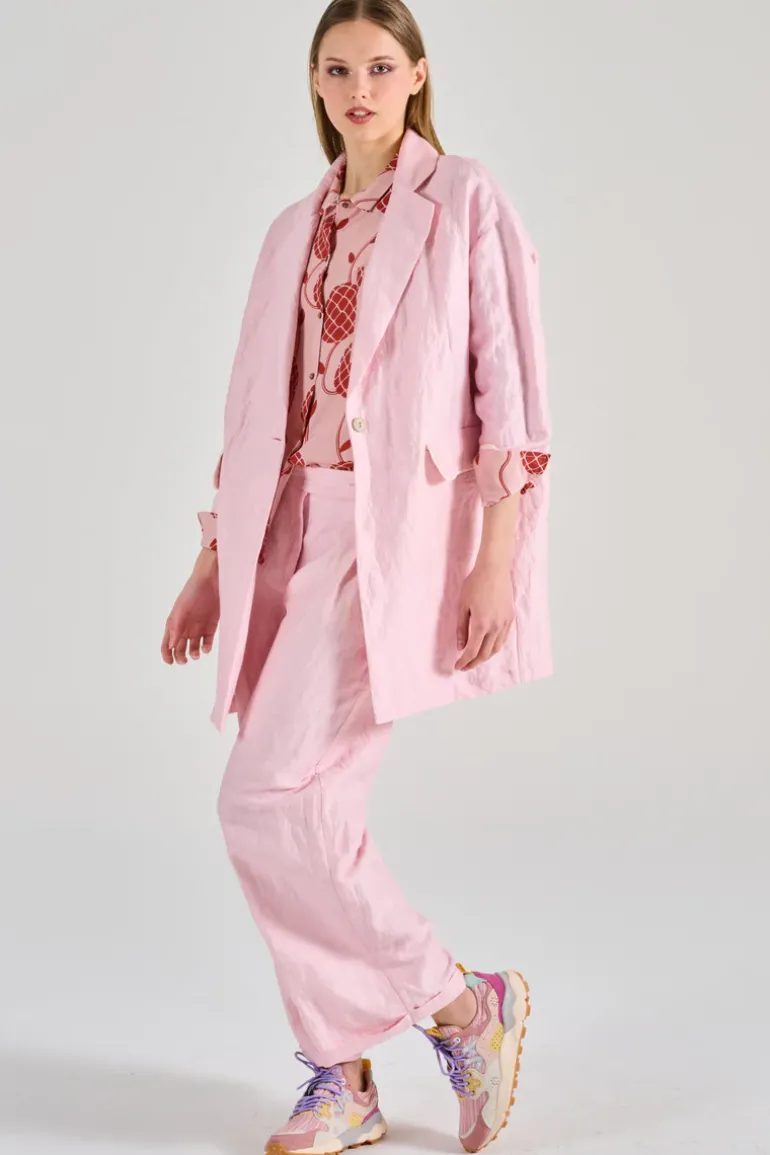 Balia8 cappotto tessuto rosa