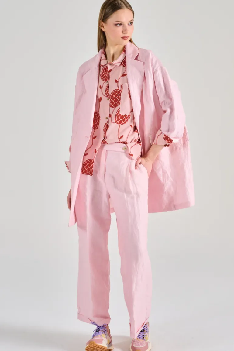 Balia8 cappotto tessuto rosa