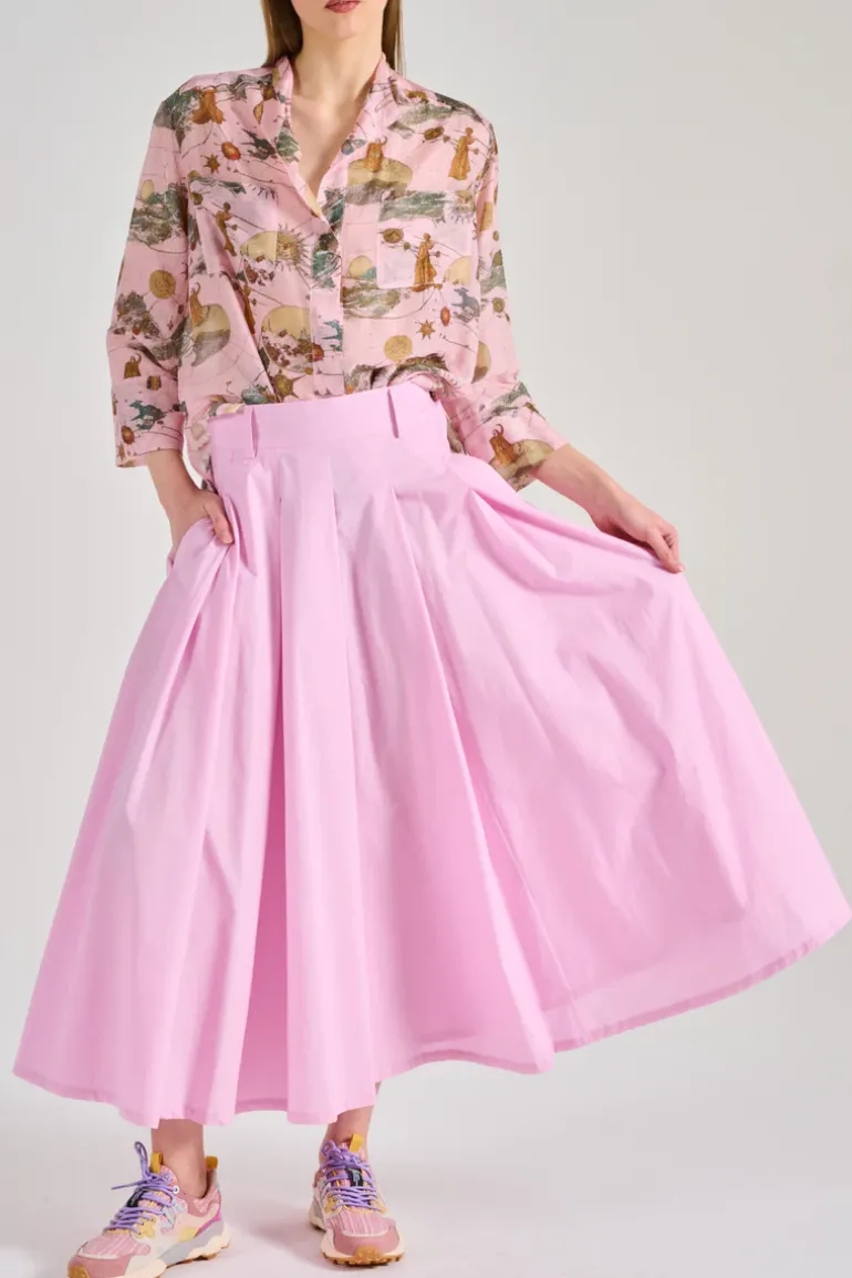 Balia8 gonna tessuto rosa