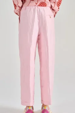 Balia8 pantaloni tessuto rosa