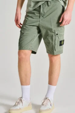 Bermuda verde tessuto