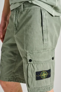 Bermuda verde tessuto