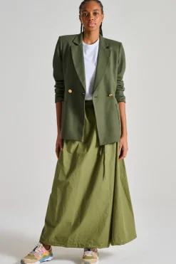 Blazer honeycomb tessuto verde