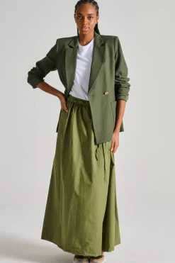 Blazer honeycomb tessuto verde