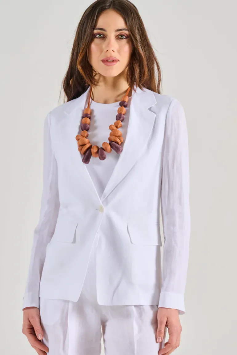 Blazer tela leggera fresca bianco