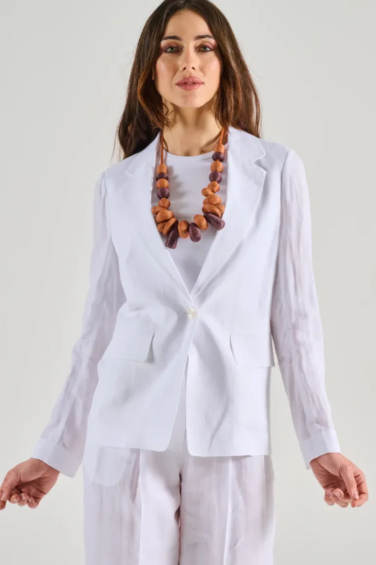 Blazer tela leggera fresca bianco