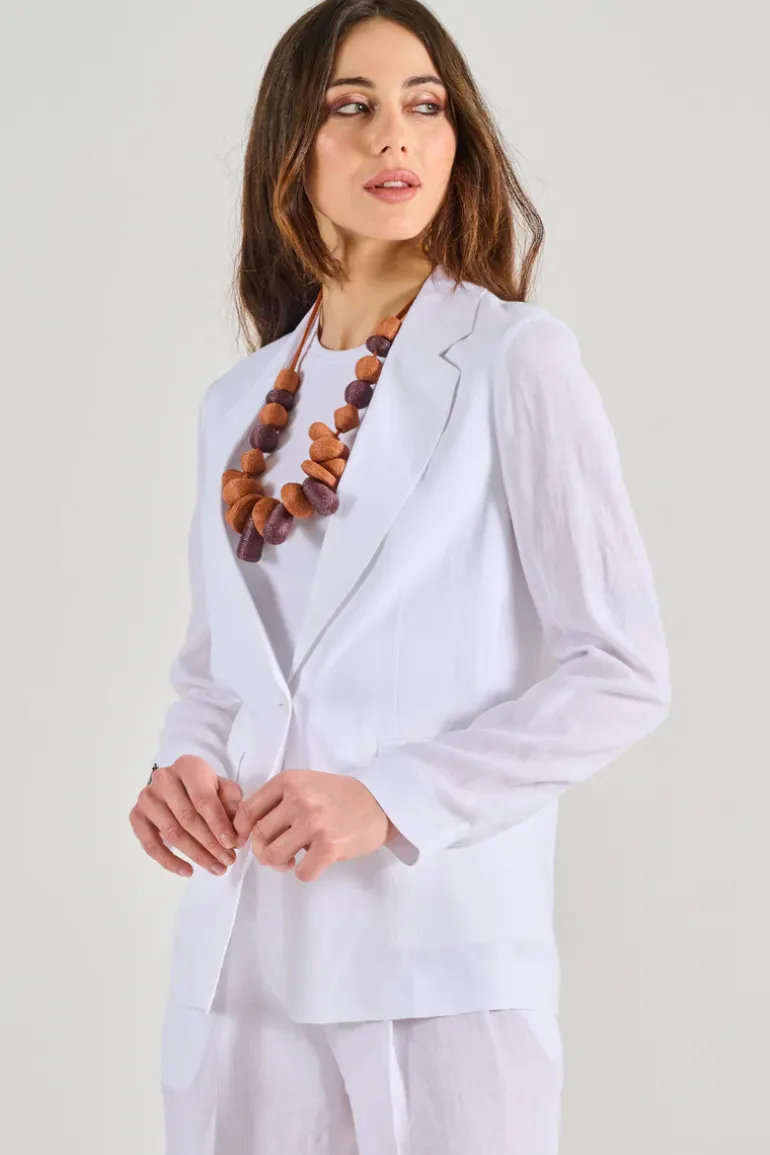 Blazer tela leggera fresca bianco