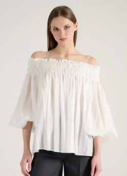 Blusa alessia cotone bianco