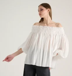 Blusa alessia cotone bianco