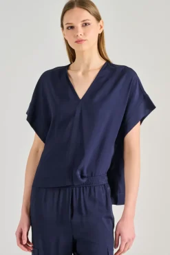 Blusa majestic 100% blu