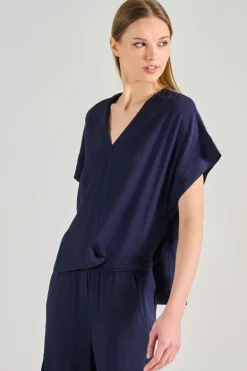 Blusa majestic 100% blu