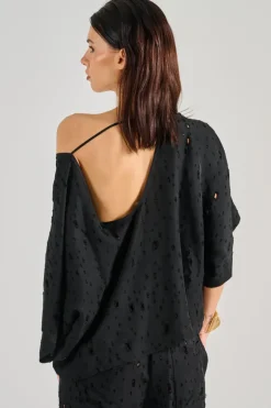 Blusa principe tessuto nero