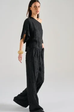 Blusa principe tessuto nero