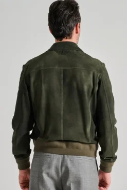 Bomber pelle verde