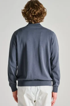 Bomber zip maglia tessuto grigio