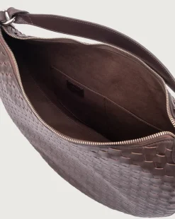 Borsa dumpling l pelle marrone