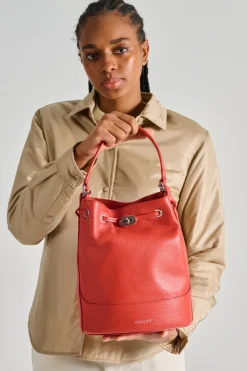 Borsa monda daily s pelle rosso