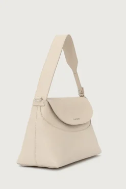 Borsa nana soft pelle martellata beige