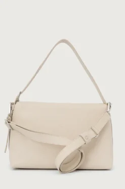 Borsa nana soft pelle martellata beige