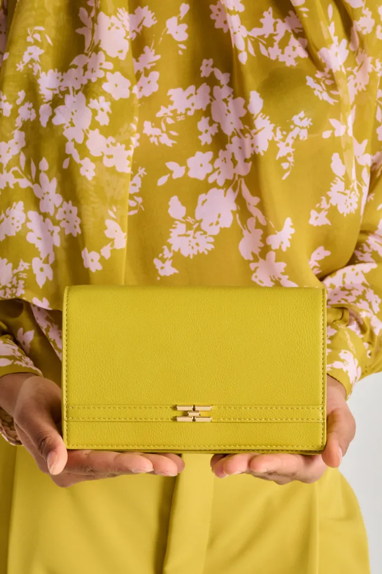 Borsa pelle giallo
