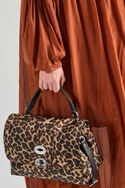 Borsa postina rimboccata tokyo animalier verde