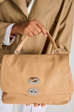 Borsa postina s daily pelle marrone