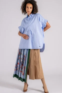 Camicia 100% cotone azzurro