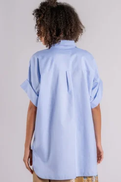 Camicia 100% cotone azzurro