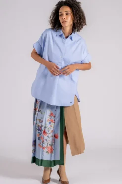 Camicia 100% cotone azzurro