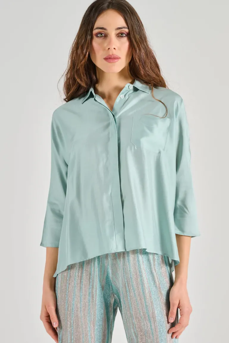 Camicia 100% cotone azzurro
