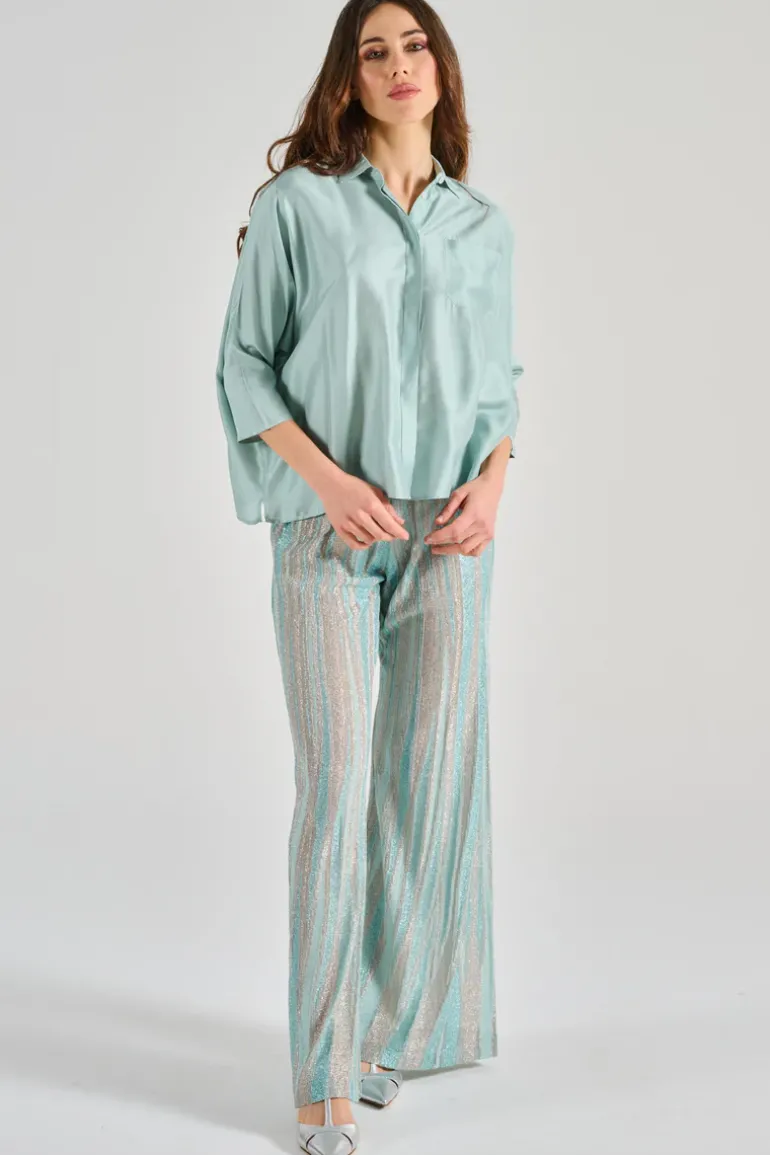 Camicia 100% cotone azzurro