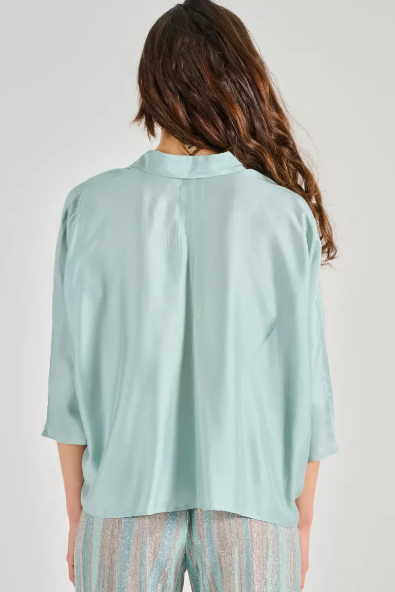 Camicia 100% cotone azzurro