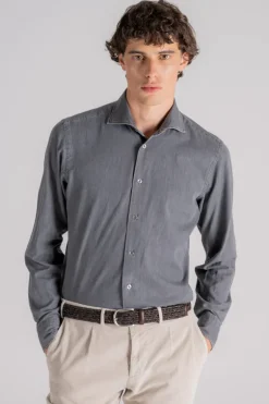 Camicia 100% cotone grigio