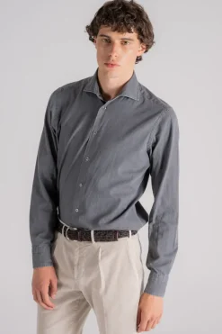 Camicia 100% cotone grigio
