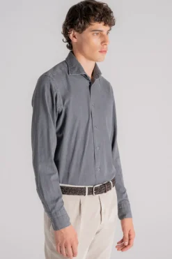 Camicia 100% cotone grigio