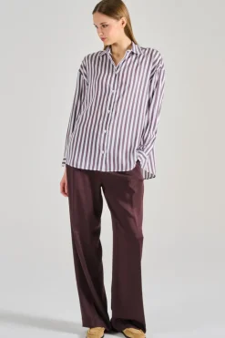 Camicia 100% cotone marrone