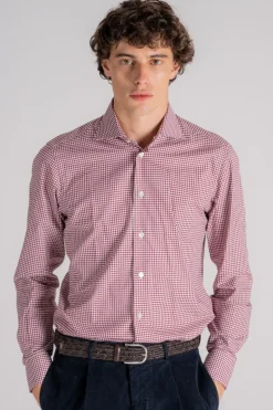 Camicia 100% cotone rosso