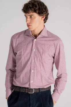 Camicia 100% cotone rosso