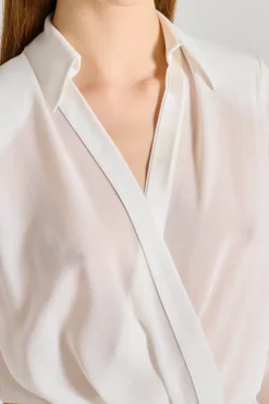 Camicia a body cotone bianco