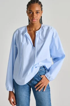 Camicia azzurro cotone