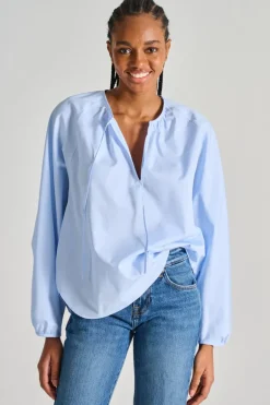 Camicia azzurro cotone