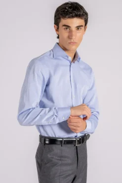 Camicia azzurro in 100% cotone