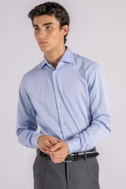 Camicia azzurro in 100% cotone