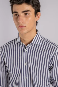 Camicia blu 100% cotone