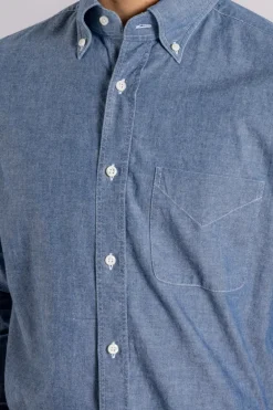 Camicia blu 100% cotone