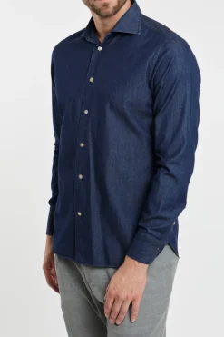 Camicia blu uomo