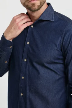 Camicia blu uomo